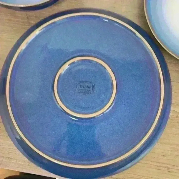Denby Blue Haze Plate Setting  includes bowl, dinner plate and dessert plate - Picture 6 of 7